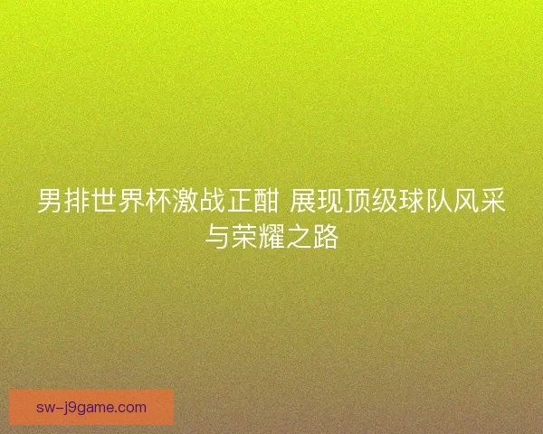 男排世界杯激战正酣 展现顶级球队风采与荣耀之路
